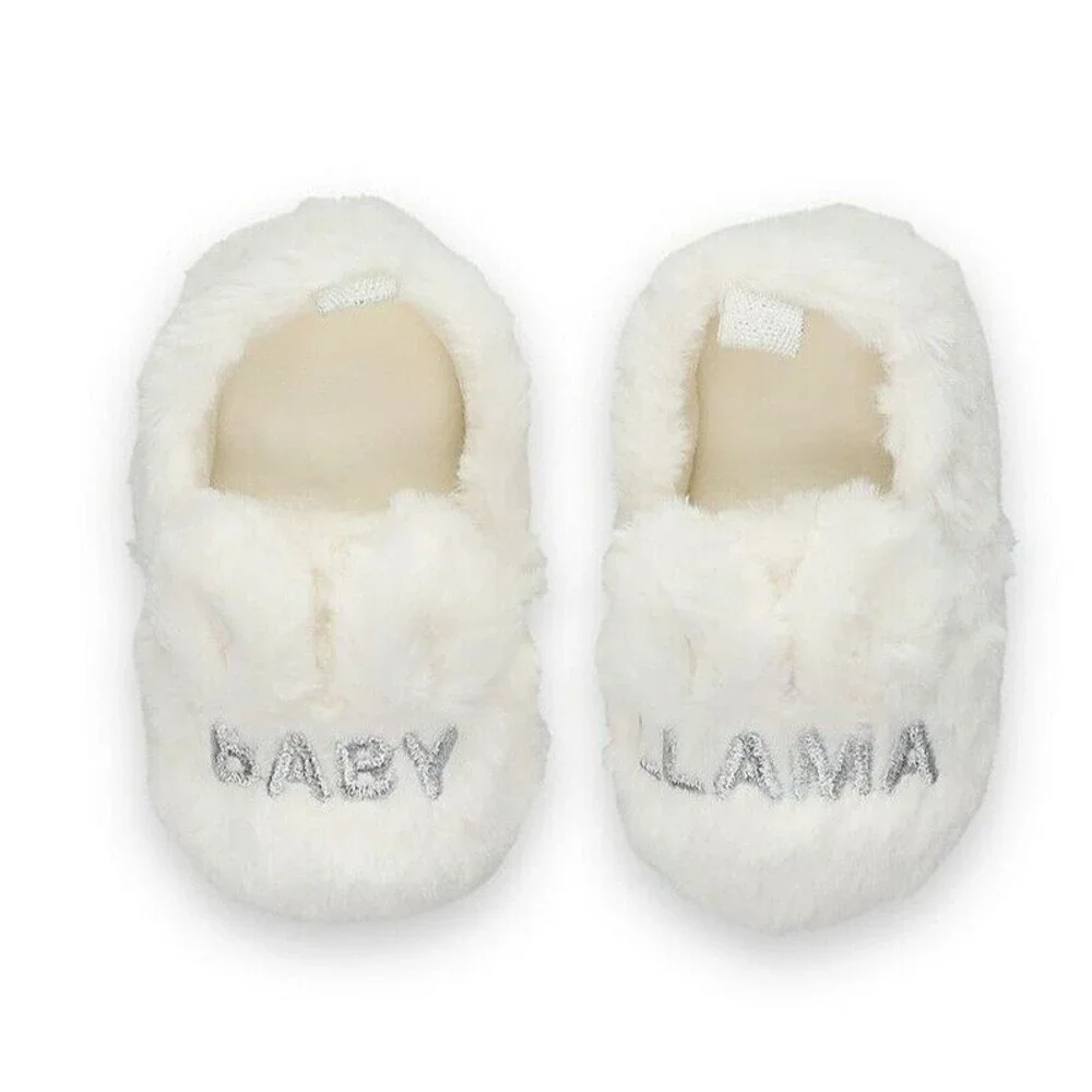 LC Lauren Conrad, Baby Llama Faux Fur Baby Infant Slippers 9-12 Months NEW